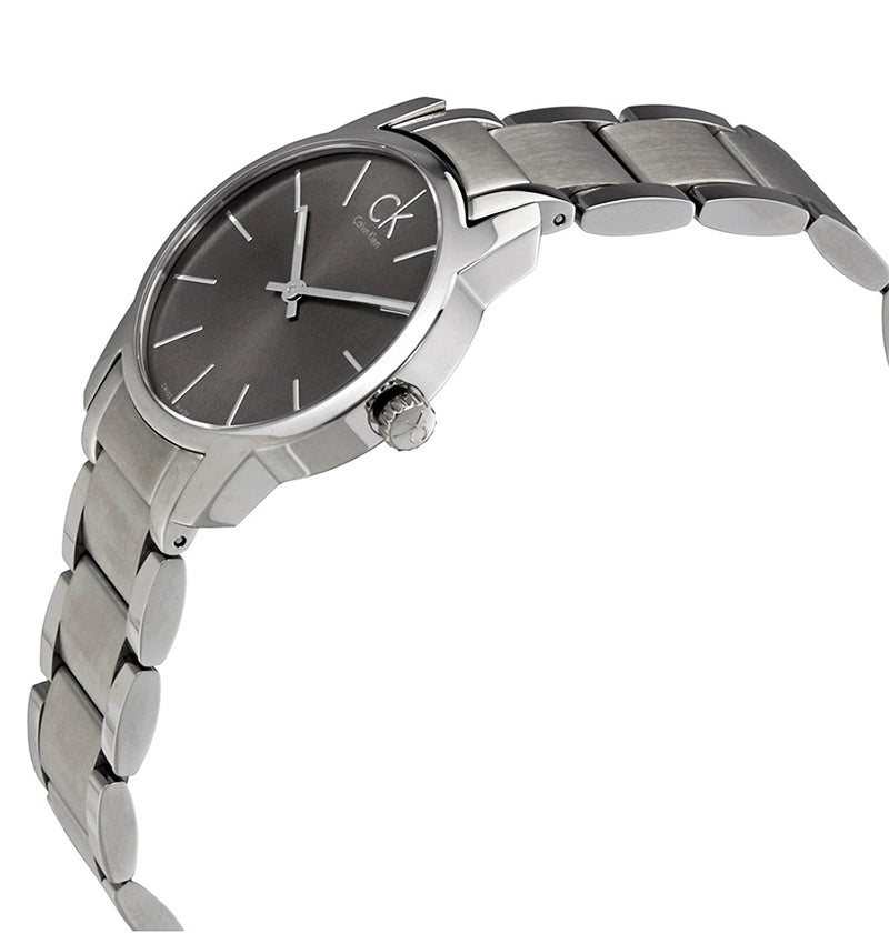 Calvin Klein City Grey Dial Silver Steel Strap Watch for Women - K2G23161