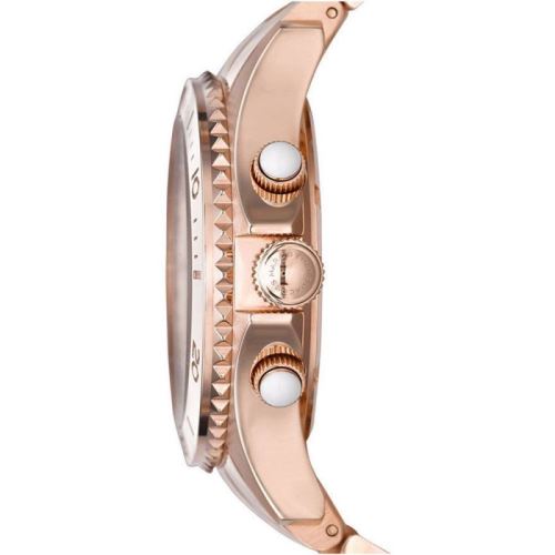 Marc Jacobs Rock Chronograph Rose Gold Dial Stainless Steel Strap Watch for Women - MBM3156