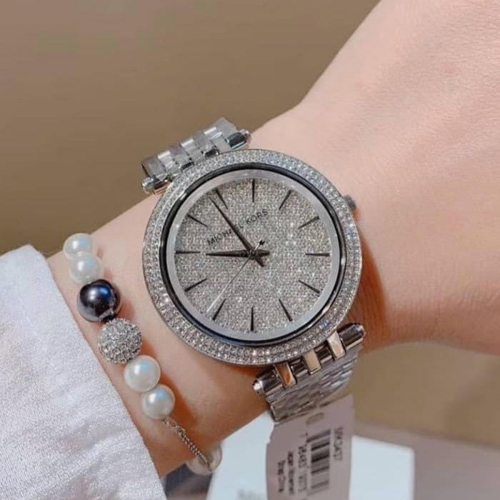 Michael Kors Darci Silver Dial Silver Steel Strap Watch for Women - MK3437
