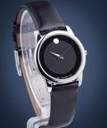 Movado Museum Classic Black Dial Leather Strap 28mm Watch For Women - 0606503