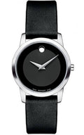 Movado Museum Classic Black Dial Leather Strap 28mm Watch For Women - 0606503