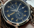 Maserati Epoca Chronograph Blue Dial Brown Leather Watch For Men - R8871618001