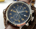 Maserati Epoca Chronograph Blue Dial Brown Leather Watch For Men - R8871618001