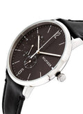 Tommy Hilfiger Brooklyn Black Dial Black Leather Strap Watch for Men - 1791509