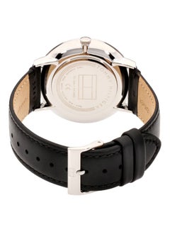 Tommy Hilfiger Brooklyn Black Dial Black Leather Strap Watch for Men - 1791509