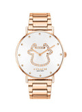 Coach Perry White Dial Rose Gold Steel Strap Watch for Women - 14503708