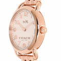 Coach Delancey White Dial Rose Gold Steel Strap Watch for Women - 14502242