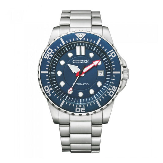 Citizen Promaster Mechanical Blue Dial Silver Stainless Steel Strap Watch For Men - NJ0121-89L