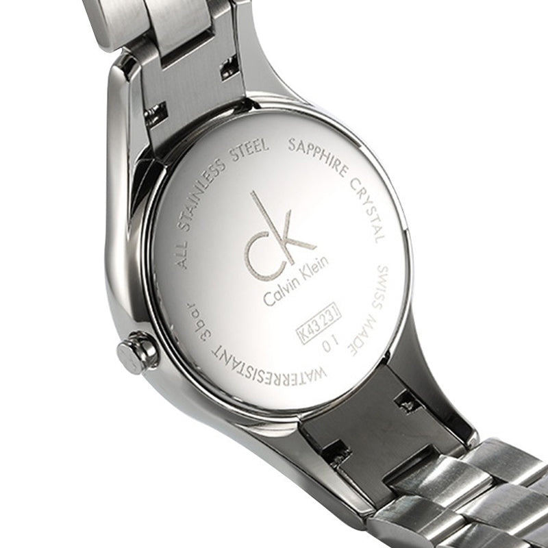 Calvin Klein Simplicity Diamonds Black Dial Silver Steel Strap Watch for Women - K4323102