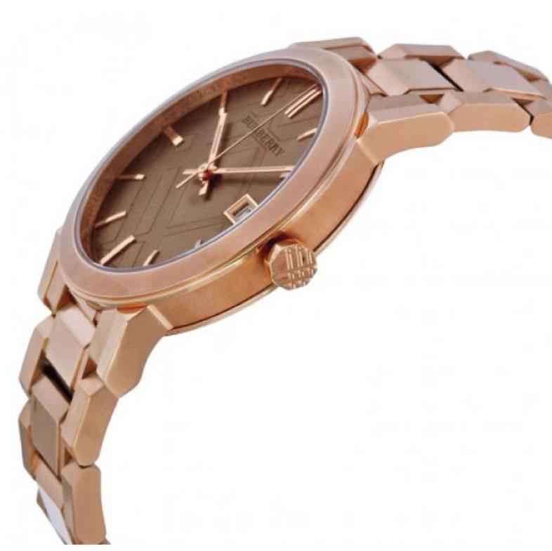 Burberry The City Rose Gold Dial Rose Gold Steel Strap Watch for Women - BU9034