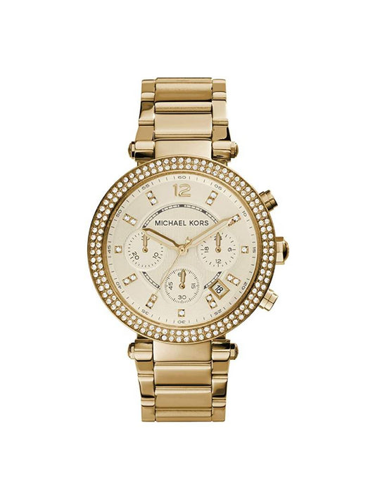 Michael Kors Parker Gold Dial Gold Steel Strap Watch for Women - MK5354