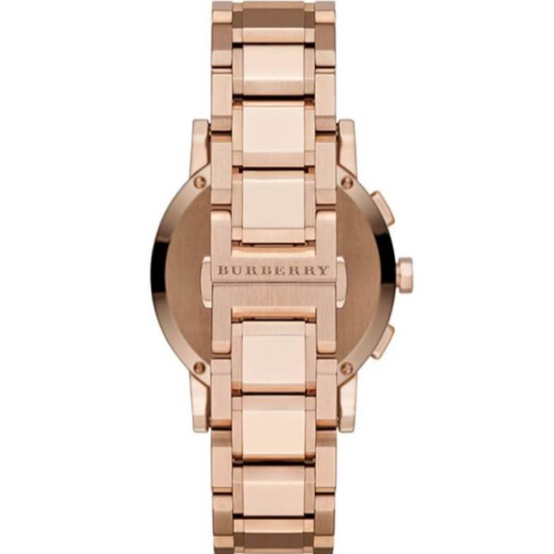 Burberry The City Beige Dial Rose Gold Steel Strap Watch for Women - BU9228