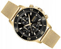 Hugo Boss Admiral Chronograph Black Dial Gold Mesh Bracelet Watch for Men - 1513906