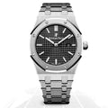 Audemars Piguet Royal Oak Quartz Black Dial Silver Steel Strap Watch for Women - 67650ST.OO.1261ST.01