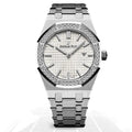 Audemars Piguet Royal Oak Quartz Diamonds White Dial Silver Steel Strap Watch for Women - 67651ST.ZZ.1261ST.01