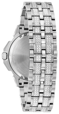 Bulova Crystal Collection Pave Crystals  Silver Dial Silver Steel Strap Watch for Men - 96C134