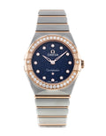 Omega Constellation Quartz Diamonds Blue Dial Two Tone Steel Strap Watch for Women - 131.25.25.60.53.002