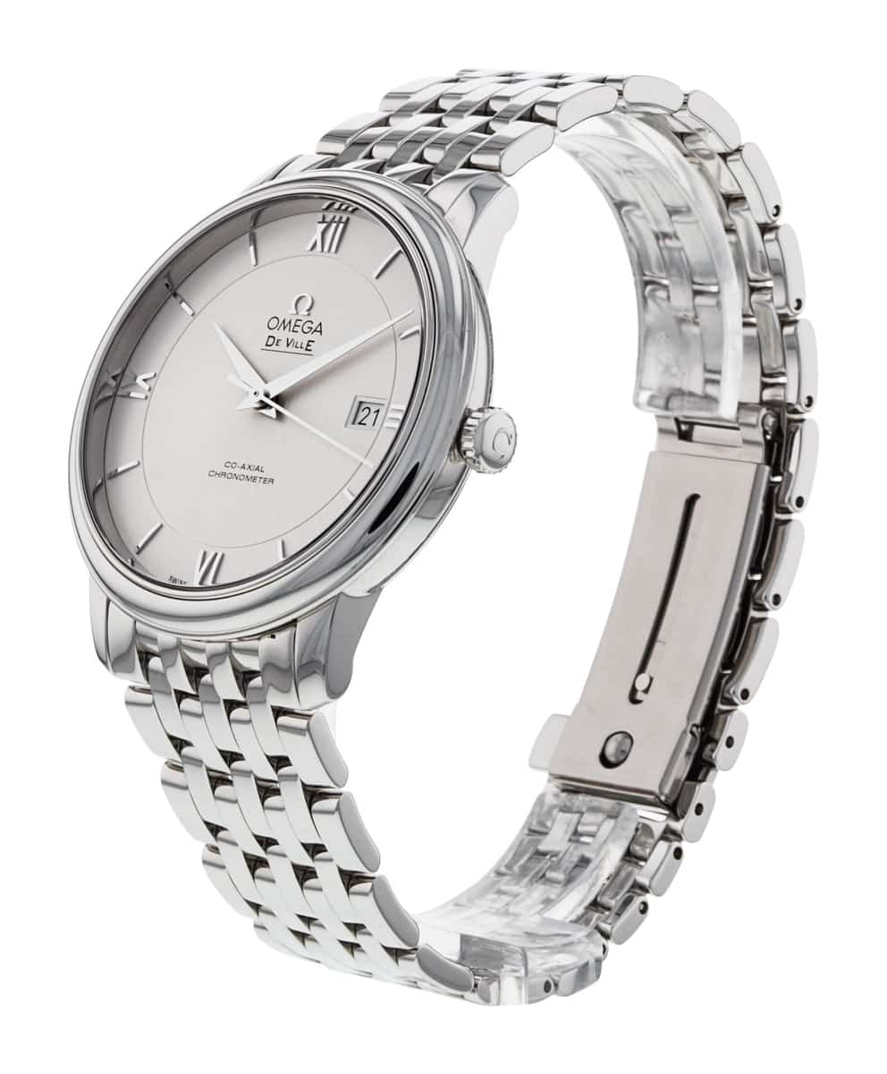 Omega De Ville Prestige Co-Axial Silver Dial Silver Steel Strap Watch for Men - 424.10.40.20.02.003