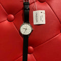 Calvin Klein Evan White Dial Black Leather Strap Watch for Women - K7B231CY