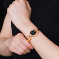 Gucci Horsebit Black Dial Rose Gold Steel Strap Watch For Women - YA139507