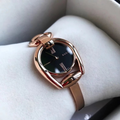 Gucci Horsebit Black Dial Rose Gold Steel Strap Watch For Women - YA139507