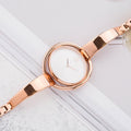 Calvin Klein Impetuos Silver Dial Rose Gold Steel Strap Watch for Women - K4F2N616