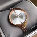 Calvin Klein Lively White Dial Rose Gold Steel Strap Watch for Women - K4U23626