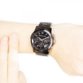 Michael Kors Runway Black Ceramic Dial Black Steel Strap Watch for Women - MK5162