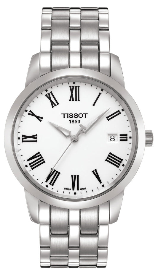 Tissot T Classic Dream White Dial Silver Steel Strap Watch for Men - T033.410.11.013.01