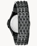 Bulova Crystal Collection Phantom Black Dial Black Steel Strap Watch for Men - 98A240