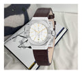 Maserati Potenza Silver Dial Brown Leather Strap Watch For Women - R8851108506