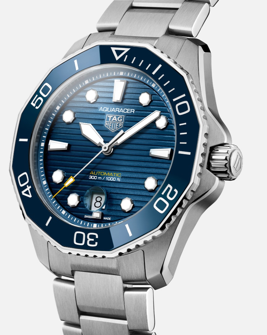 Tag Heuer Aquaracer Professional 300 Automatic Blue Dial Silver Steel Strap Watch for Men - WBP201B.BA0632