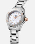 Tag Heuer Aquaracer Professional 200 Quartz Diamonds White Dial Silver Steel Strap Watch for Women - WBP1450.BA0622