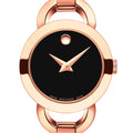 Movado Rondiro 22mm Black Dial Rose Gold Watch For Women - 0607065