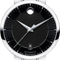 Movado 1881 Automatic Black Dial Silver Steel Strap Watch for Men - 606914