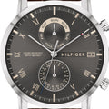 Tommy Hilfiger Kane Grey Dial Brown Leather Strap Watch for Men - 1710398