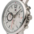 Tommy Hilfiger Landon Chronograph Quartz White Dial Brown Leather Strap Watch for Men - 1791531