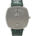 Gucci Grip Quartz Silver Dial Green Leather Strap Watch For Women - YA157404