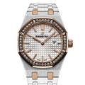 Audemars Piguet Royal Oak Quartz Diamonds White Dial Two Tone Steel Strap Watch for Women - 67651SR.ZZ.1261SR.01