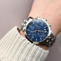 Tissot PRC 200 Chronograph Blue Dial Silver Steel Strap Watch For Men - T114.417.11.047.00