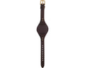 Fossil Boyfriend White Dial Brown Leather Strap Watch for Women - ES3616