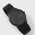 Calvin Klein Minimal Black Dial Black Mesh Bracelet Watch for Men - K3M514B1