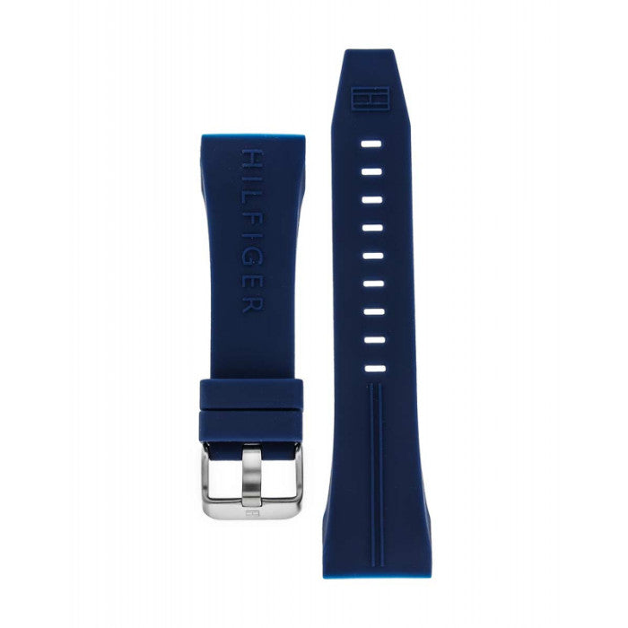 Tommy Hilfiger Windsurf White Dial Blue Rubber Strap Watch for Men - 1791113