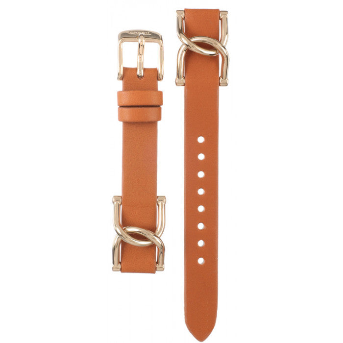 Fossil Riley Multifunction White Dial Orange Leather Strap Watch for Women - ES3723