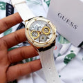 Guess Athena White Dial White Rubber Strap Watch for Women - GW0409L2