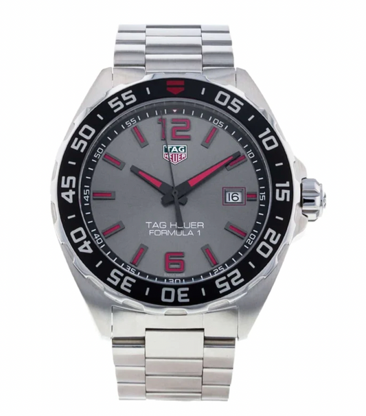 Tag Heuer Formula 1 Quartz 43mm Anthracite Dial Silver Steel Strap Watch for Men - WAZ1018.BA0842