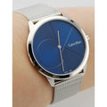 Calvin Klein Minimal Blue Dial Silver Mesh Bracelet Watch for Men - K3M2112N