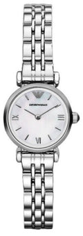 Emporio Armani Gianni White Dial Silver Steel Strap Watch For Women - AR1763