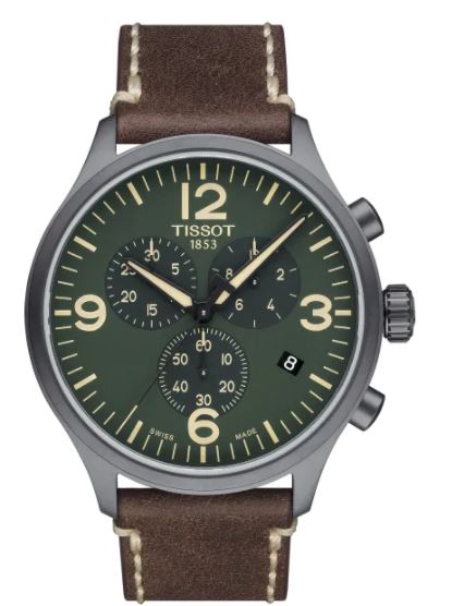 Tissot T Sport Chrono XL Olive Green Dial Watch For Men - T116.617.36.097.00