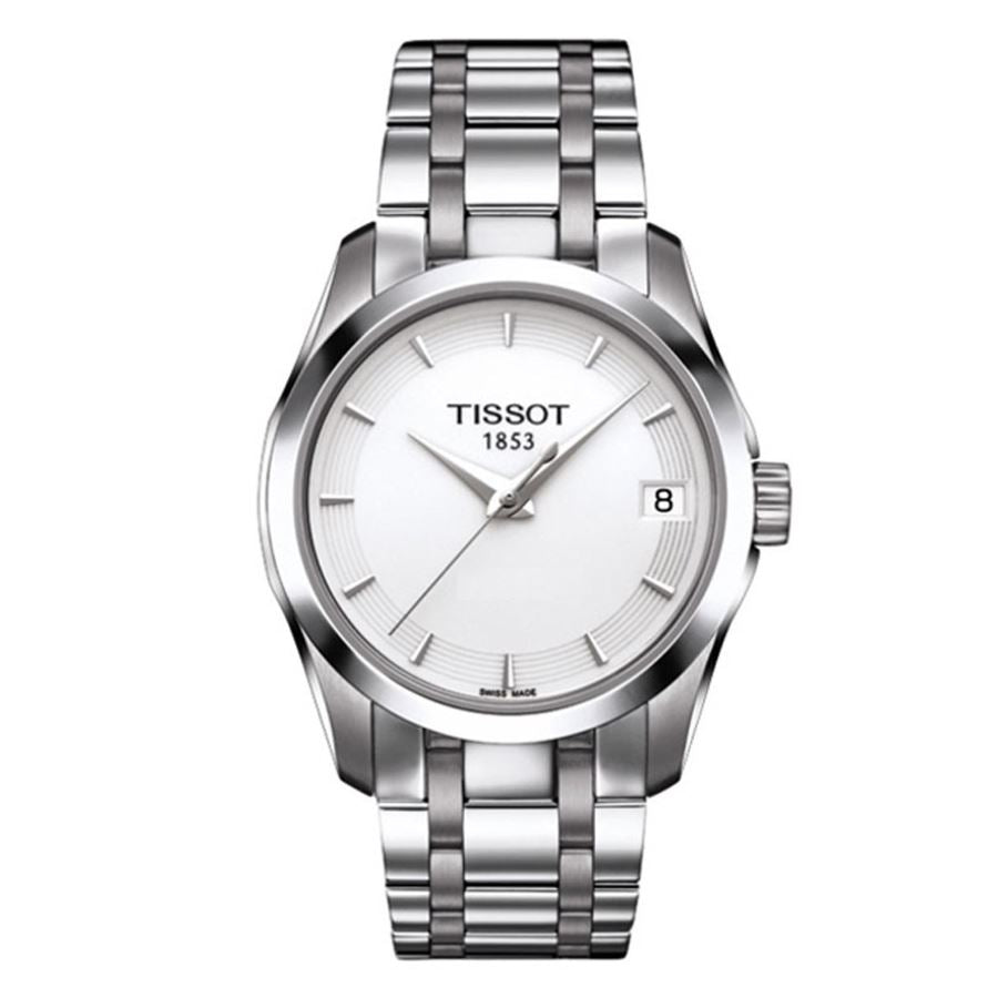 Tissot T Trend Couturier White Dial Watch For Women - T035.210.11.011.00